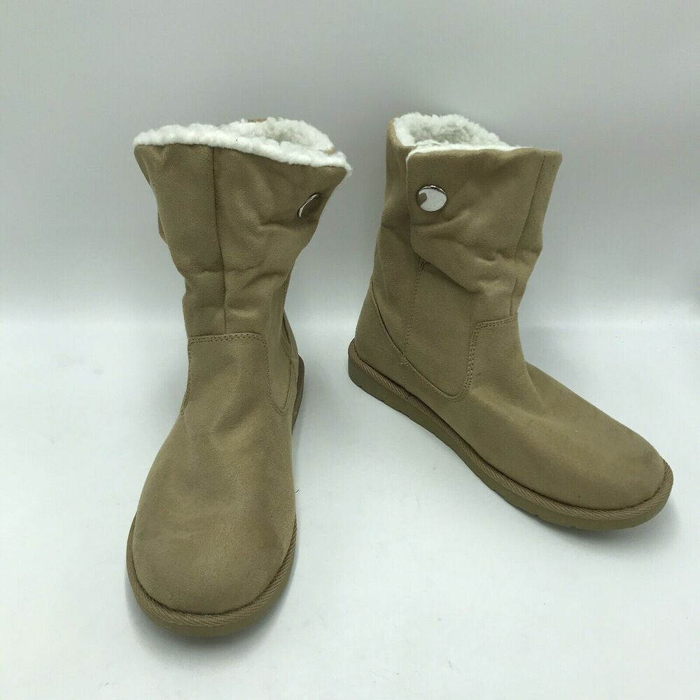 Airwalk Women's 9.5 Boots Brown Fuax Suede Sherpa Lined